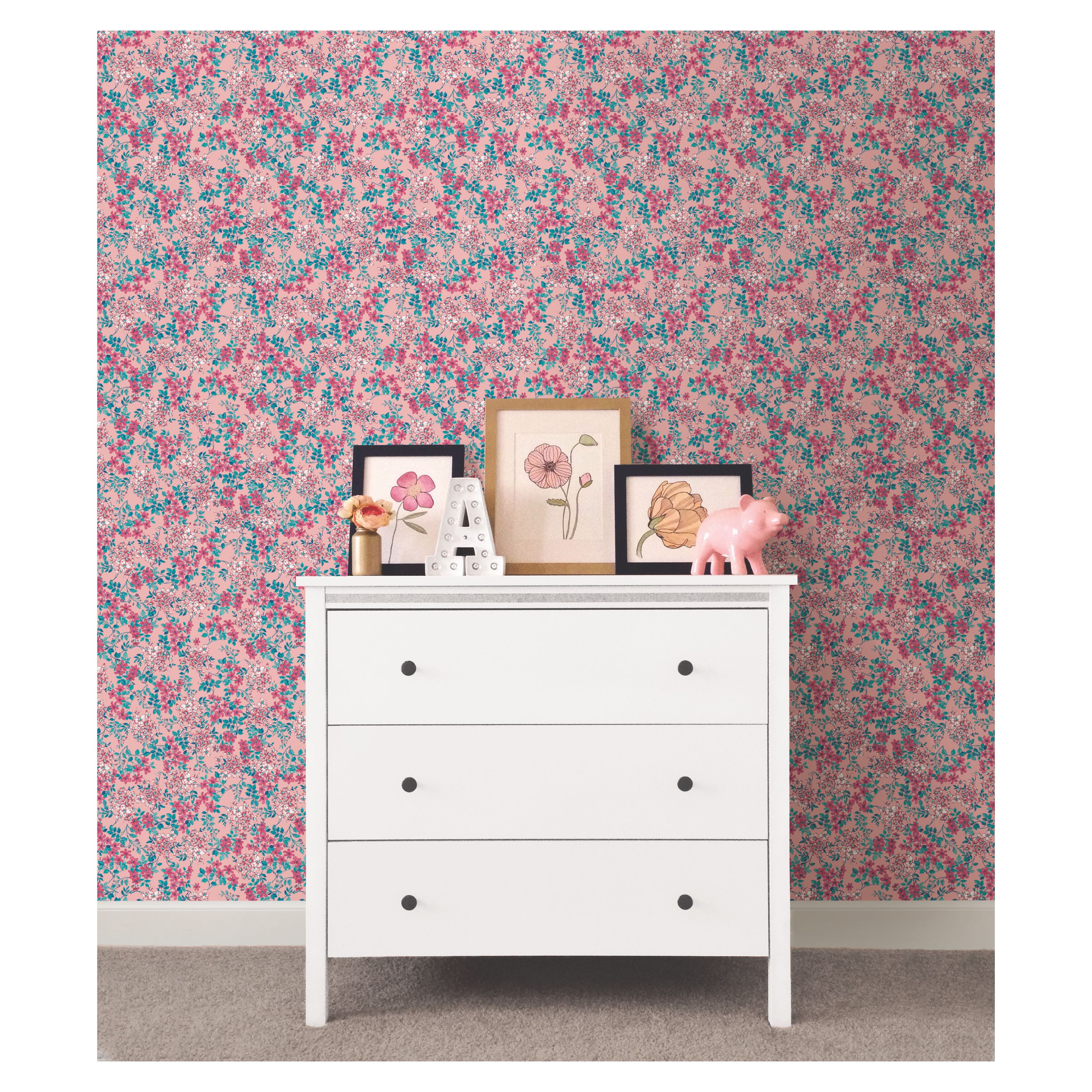 Pioneer Woman has a peel and stick wallpaper line